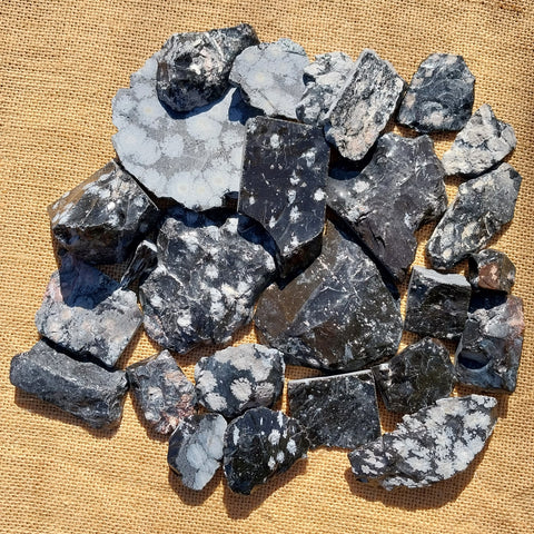 Snowflake Obsidian slab - rough